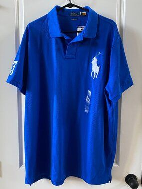 Polo Ralph Lauren Men's Royal Blue Polo Shirt Size XXL Custom Slim Fit NWT